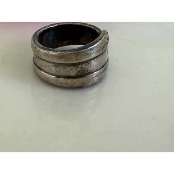 Vintage 60's Sterling Silver Spoon Ring 12.5 grams Size 8.5 - Picture 5 of 11
